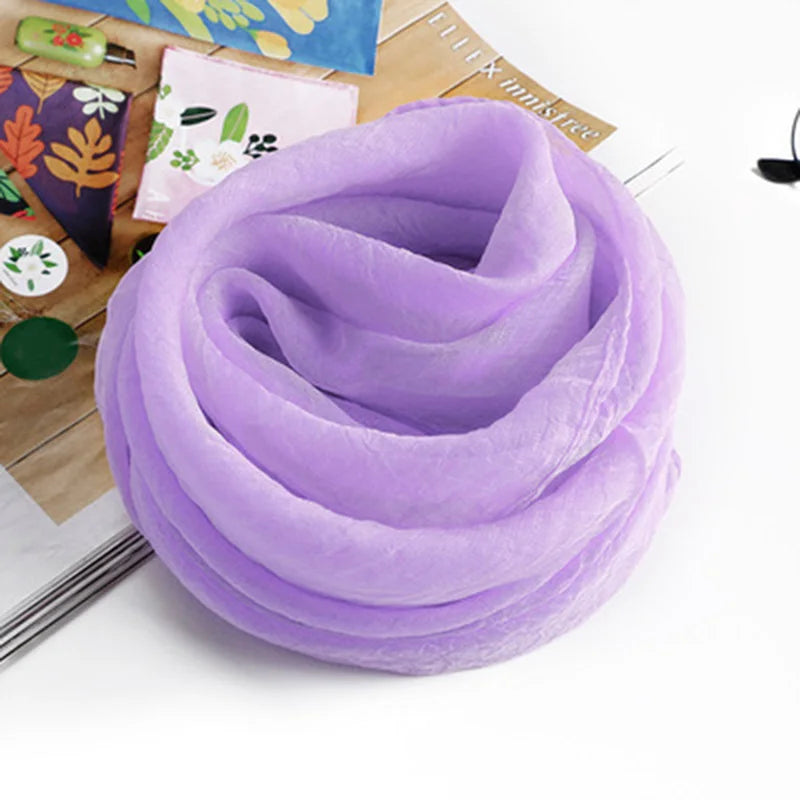 Korean Solid Color Chiffon Square Silk Scarf  70x70CM Summer Sunscreen Thin Transparent Gauze Neck Protection Woman's Shawl P71