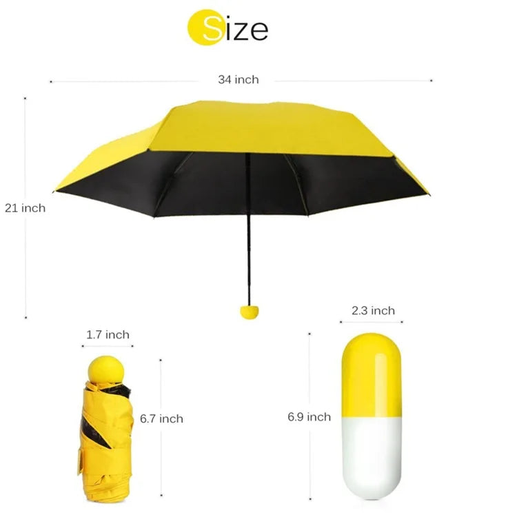 Wholesale Custom Mini Umbrella Manual Capsule Uv Protection Small Folding Umbrella Sun and Rain
