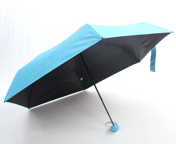 Wholesale Custom Mini Umbrella Manual Capsule Uv Protection Small Folding Umbrella Sun and Rain