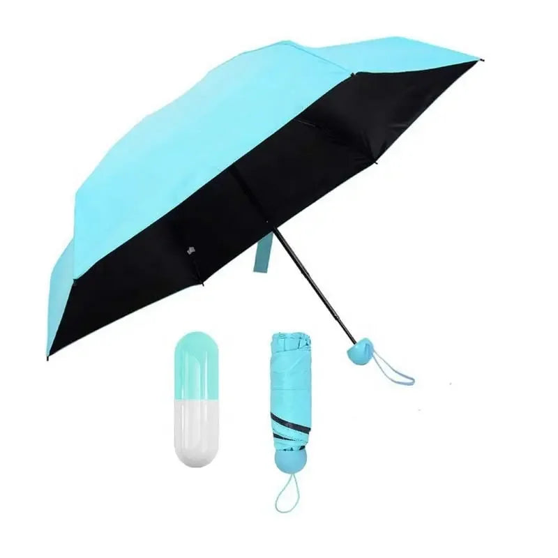Wholesale Custom Mini Umbrella Manual Capsule Uv Protection Small Folding Umbrella Sun and Rain
