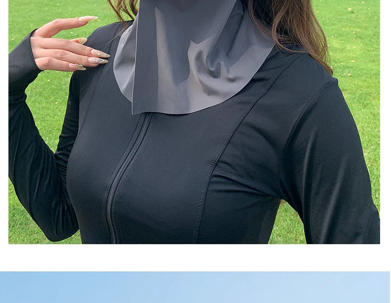 Sunscreen mask women's summer riding anti-ultraviolet sunshade breathable driving neck neck protection 3D ice silk mask