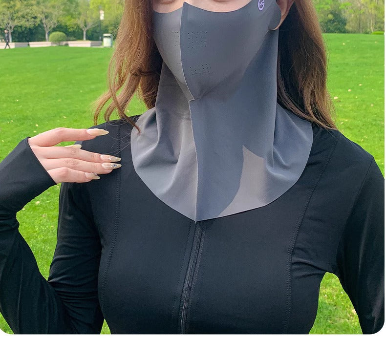 Sunscreen mask women's summer riding anti-ultraviolet sunshade breathable driving neck neck protection 3D ice silk mask
