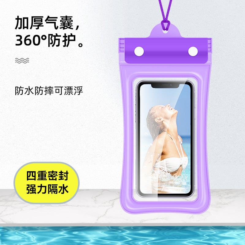 Mobile Phone Waterproof Bag with Touch Screen for Swimming, Special for Taking Pictures, Diving and Rafting Equipment, Transparent Sealed Waterproof Mobile Phone Case
