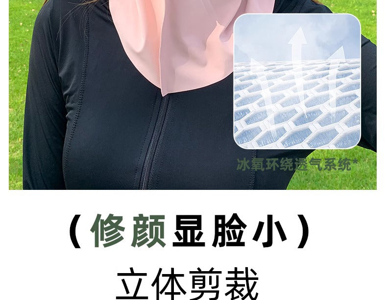 Sunscreen mask women's summer riding anti-ultraviolet sunshade breathable driving neck neck protection 3D ice silk mask