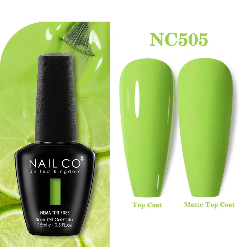 NAILCO 15ml Hema TPO Free Gel Nails Poilsh Vernis Semi Permanent UV Varnish Gel Nail Art Manicure Design TOP BASE Varnish Hybrid