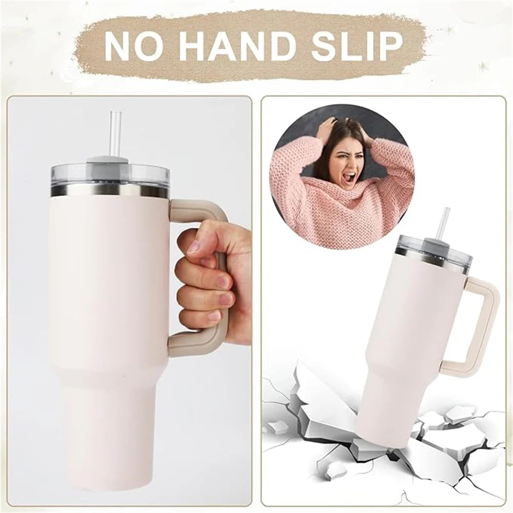 Stanley Cup 40 Oz Anti Skidding Protective Water Bottle Handle Silicone Cover Sleeve Compatible With Stanley Tumbler Accessories