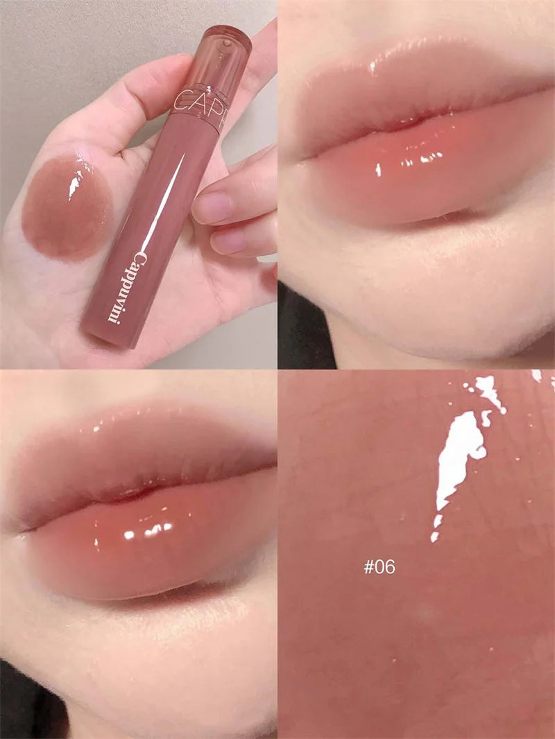 Clear Fruit Juice Lip Gloss Crystal Jelly Moisturizing Lips Oil Lasting No Sticky Sexy Lip Gloss Lipstick Makeups Lips Care