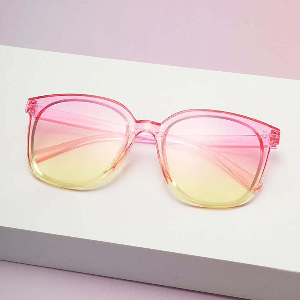 Square-Shaped Sunglasses Jelly Color Square-Shaped Glasses Gradient Square Shades Lightweight Colorful Sun Glasses For Beach