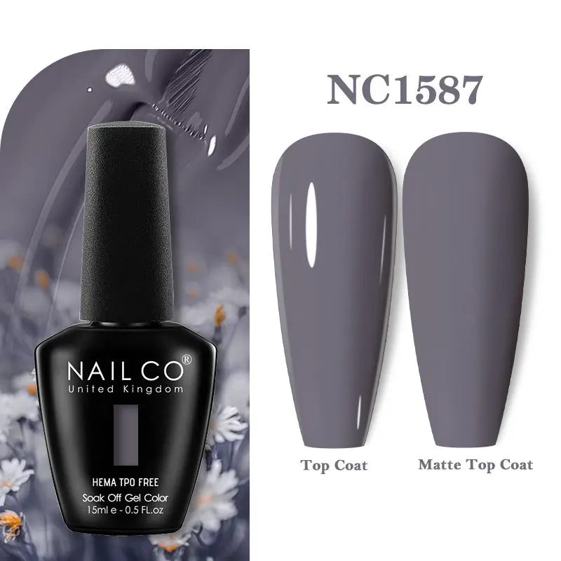 NAILCO 15ml Hema TPO Free Gel Nails Poilsh Vernis Semi Permanent UV Varnish Gel Nail Art Manicure Design TOP BASE Varnish Hybrid