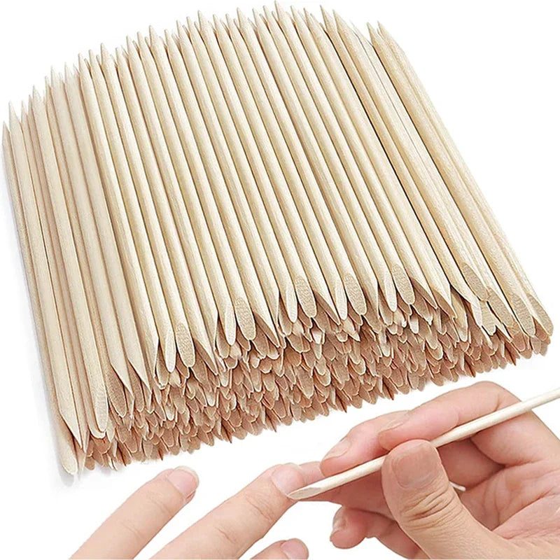 50-300pc/Set for Nail Different Sizes Orange Wood Sticks Cuticle Pusher Cuticle Remove Tool Manicure Pedicure Care nails