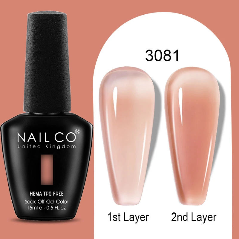 NAILCO 15ml Hema TPO Free Gel Nails Poilsh Vernis Semi Permanent UV Varnish Gel Nail Art Manicure Design TOP BASE Varnish Hybrid