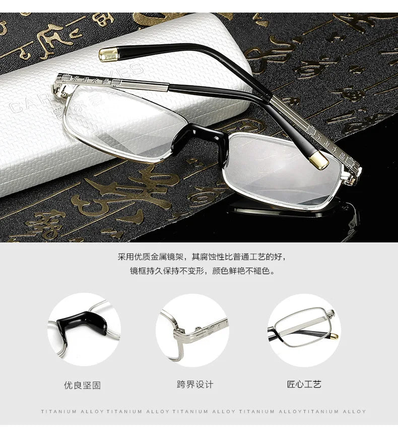 2024 New High-Definition Glass Lens Reading Glass For Men And Women Protection Presbyopic Glasses Comfortable