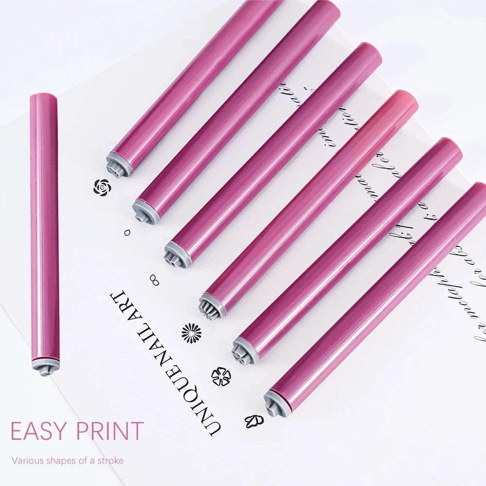4/6/10/20Pcs Nail Art Stamp Pen Set Flower Butterfly Graffiti Nails Stamping Manicure Painting Drawing Templates Dotting Tools *