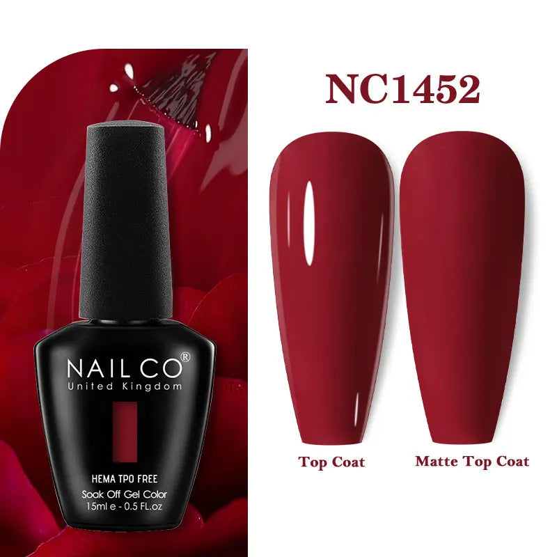 NAILCO 15ml Hema TPO Free Gel Nails Poilsh Vernis Semi Permanent UV Varnish Gel Nail Art Manicure Design TOP BASE Varnish Hybrid