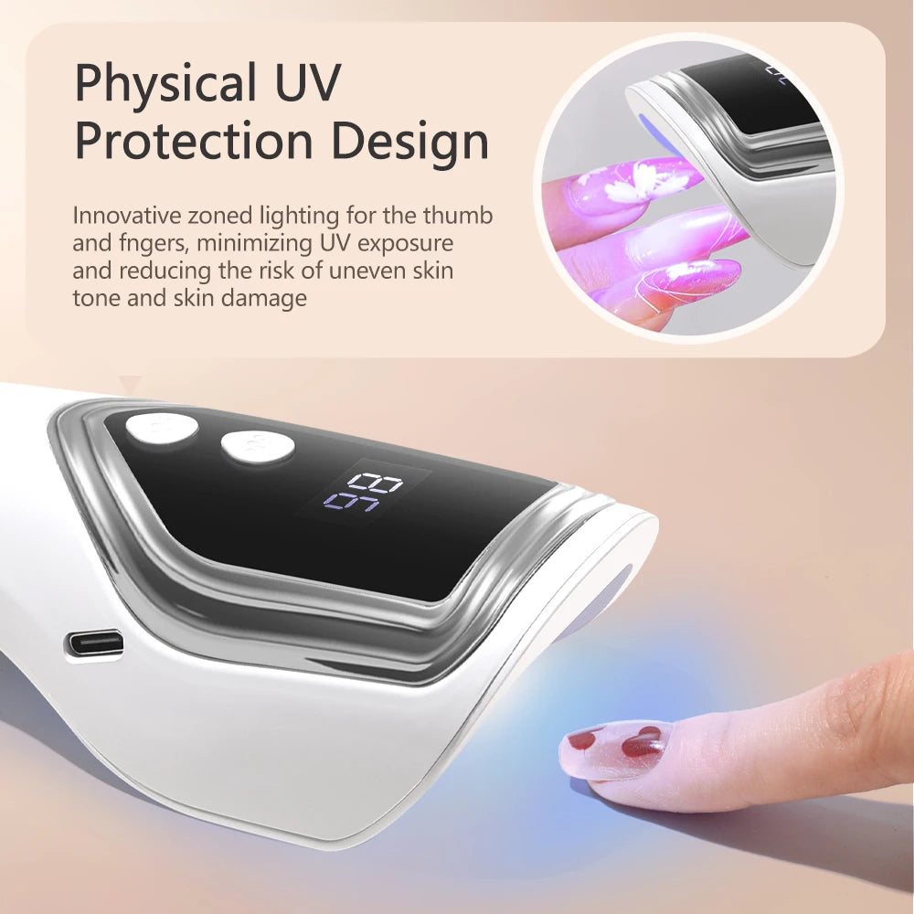 LINMANDA Handheld UV LED Lamp for Nails Drying Lamp Rechargeable Mini Manicure Lamp Nail Dryer For Gel Polish Manicure Tools