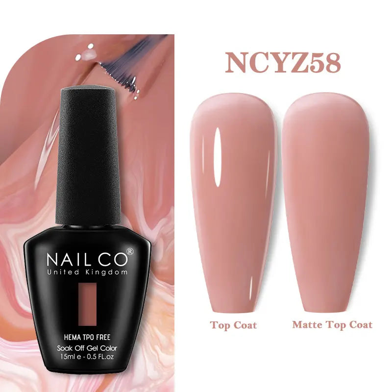 NAILCO 15ml Hema TPO Free Gel Nails Poilsh Vernis Semi Permanent UV Varnish Gel Nail Art Manicure Design TOP BASE Varnish Hybrid