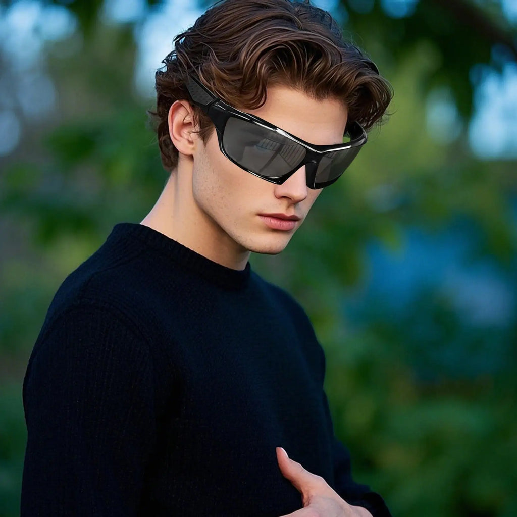 Mens Sun Glasses Comprehensive Protection Sun Glasses Comfortable Fashion Shades Outdoor Sport Eyewear for Driving Running