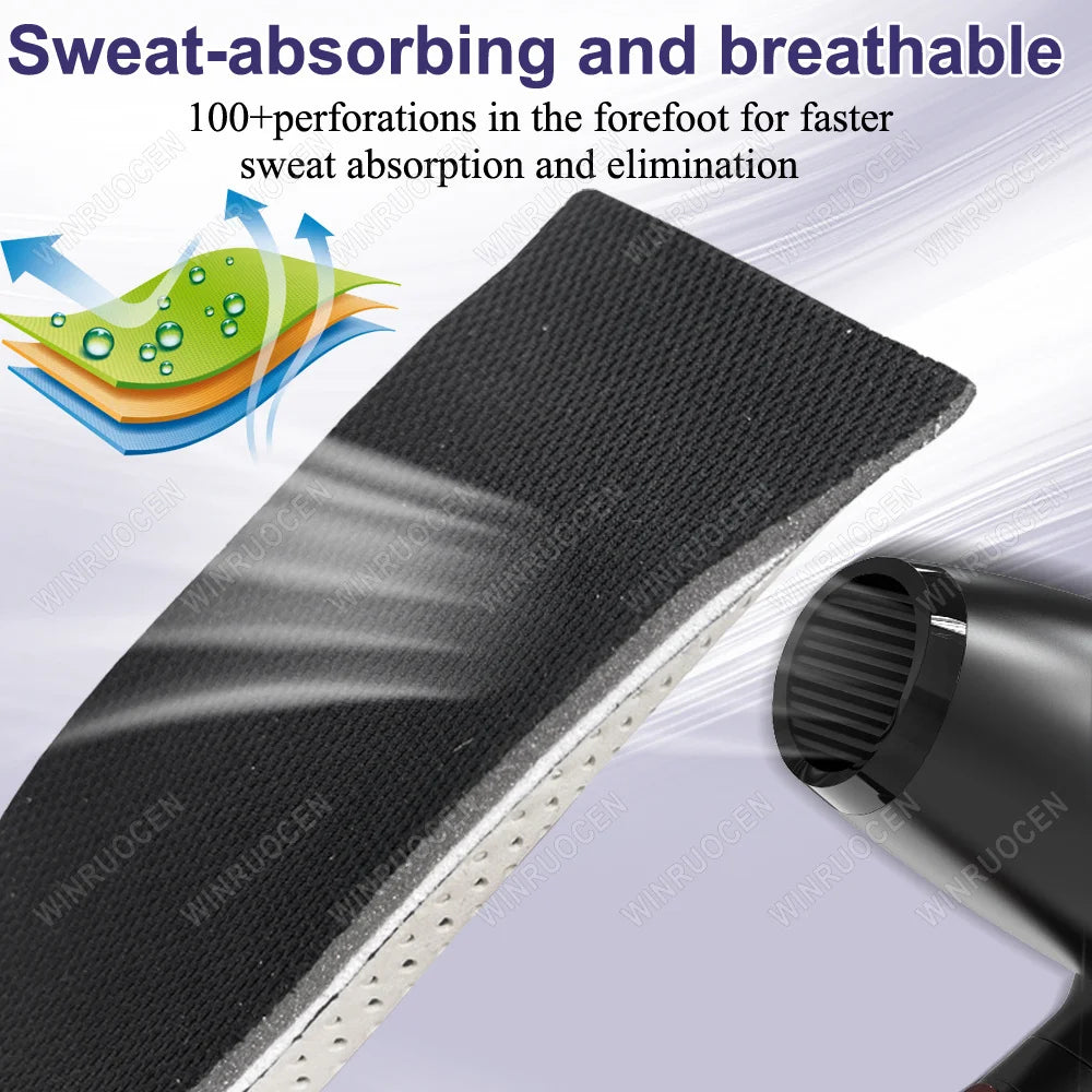 1/2 Pairs 2/3/4/5cm Height Increase Insoles Unisex Memory Foam Heel Lifts Breathable Sweat Absorbent Elevator Shoe Pads insoles