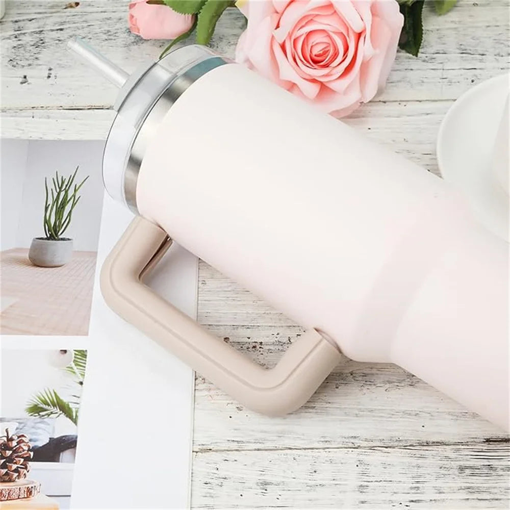 Stanley Cup 40 Oz Anti Skidding Protective Water Bottle Handle Silicone Cover Sleeve Compatible With Stanley Tumbler Accessories