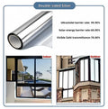 Silver Sun Protection and Heat Insulation Film Glass Sticker, Anti-Peeping, Anti-Light Leakage, Blackout Balcony Sunshade, One-Way Perspective Privacy Window Film