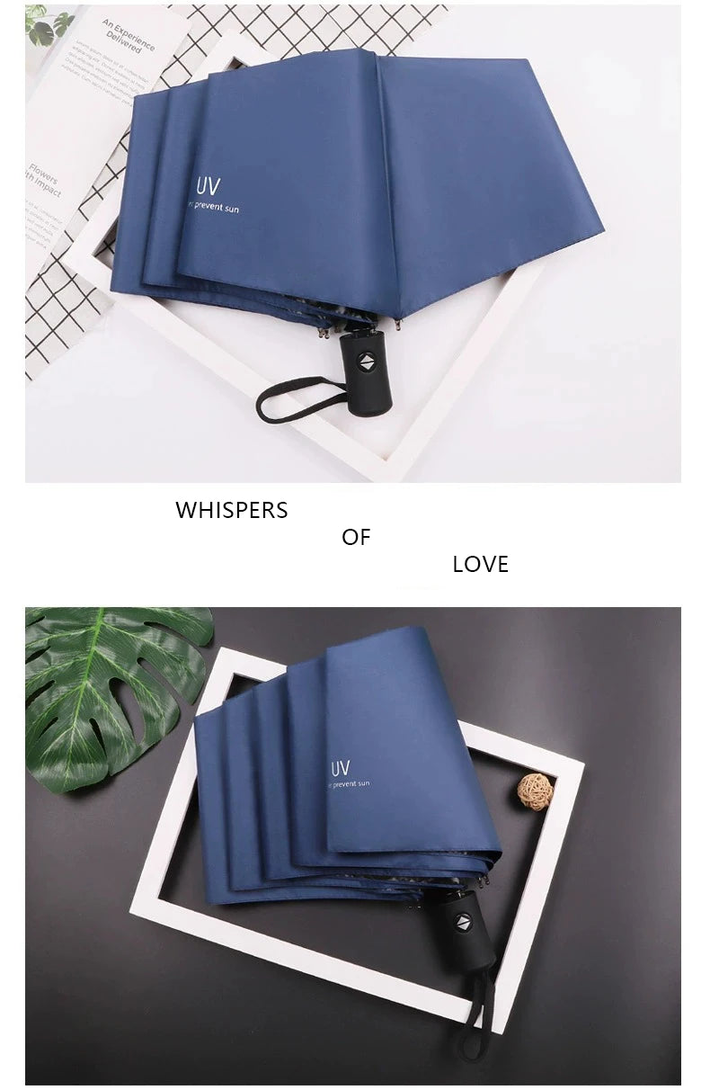 Umbrella Sunscreen Cartoon Sunny Rainy Automatic Folding Student Portable Parasol Shade Accessory Outdoor Gear
