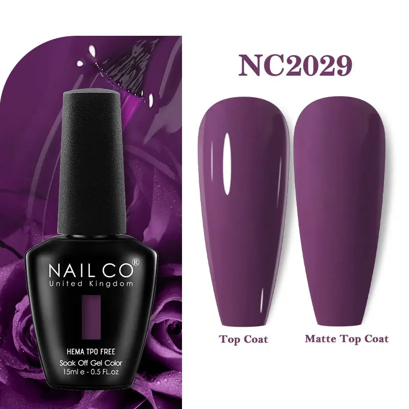 NAILCO 15ml Hema TPO Free Gel Nails Poilsh Vernis Semi Permanent UV Varnish Gel Nail Art Manicure Design TOP BASE Varnish Hybrid