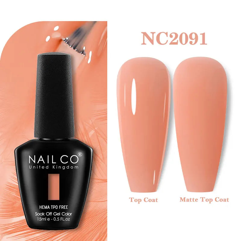 NAILCO 15ml Hema TPO Free Gel Nails Poilsh Vernis Semi Permanent UV Varnish Gel Nail Art Manicure Design TOP BASE Varnish Hybrid