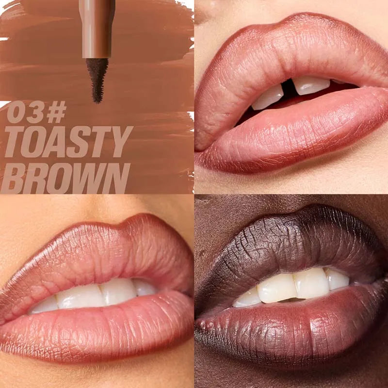 Velvet Brown Lip Liner Pencil Nude Matte Waterproof Non-stick Cup Cherry Red Lip Liner Lip Contour Pen Lipstick Makeup For Woman