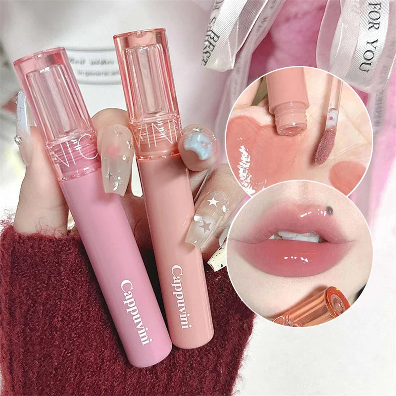Clear Fruit Juice Lip Gloss Crystal Jelly Moisturizing Lips Oil Lasting No Sticky Sexy Lip Gloss Lipstick Makeups Lips Care