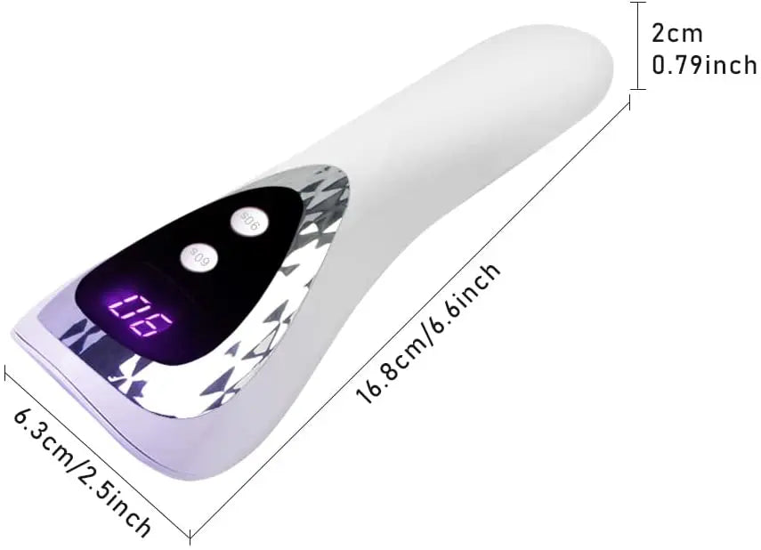 18W LED Handheld Nail Lamp UV LED Lamp For Nails Rechargeable Nail Dryer Non-Black Hand For Gel Nails Portability Nail Art Tool