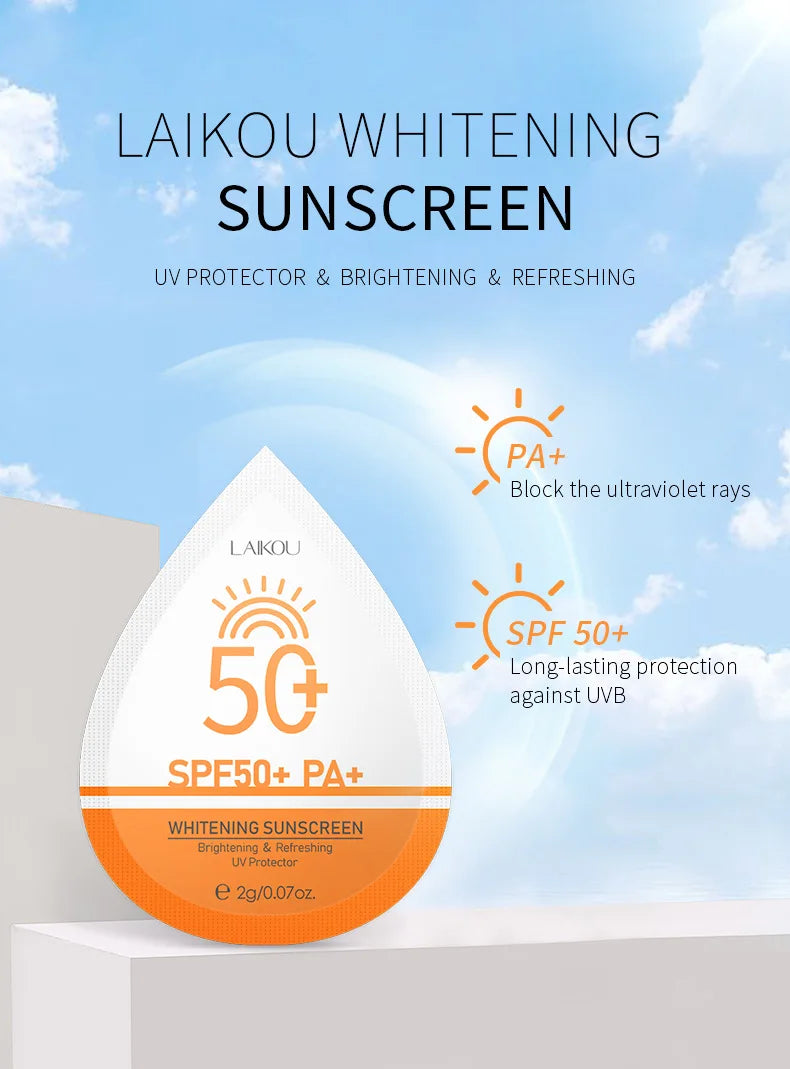 Hot Sale Skin Whiten Cream Repair Facial Best Sunscreen Spf 50 Face for Black Oily Skin Two in One Lightening Sunblock Products