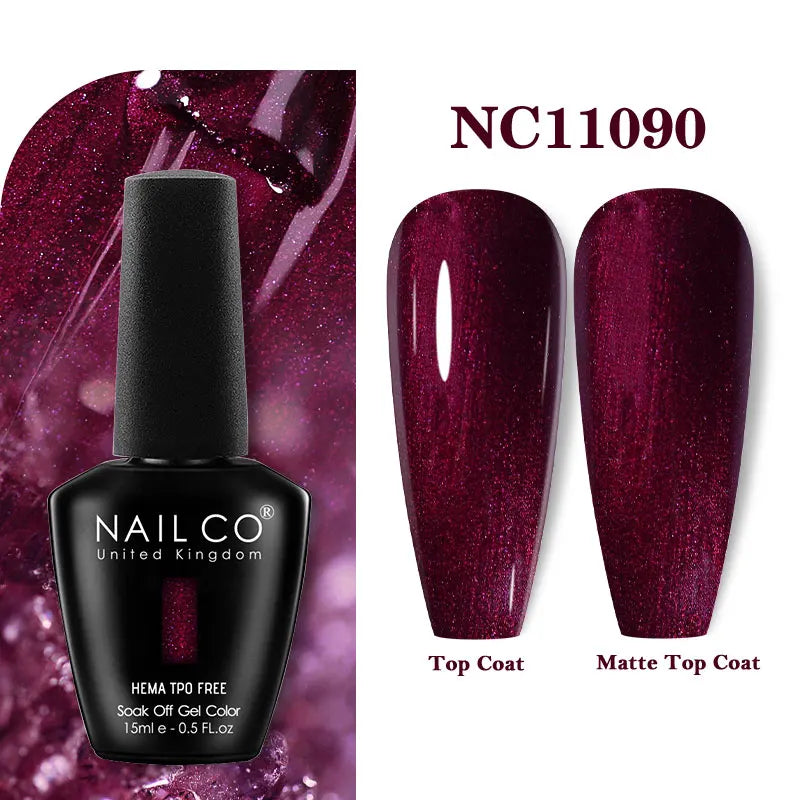 NAILCO 15ml Hema TPO Free Gel Nails Poilsh Vernis Semi Permanent UV Varnish Gel Nail Art Manicure Design TOP BASE Varnish Hybrid