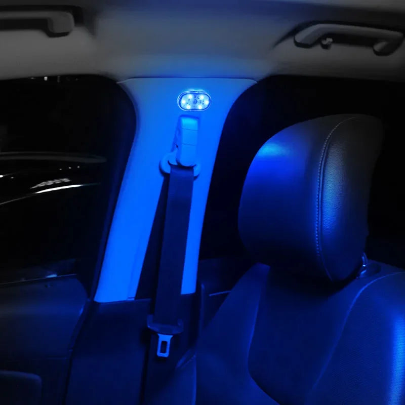 Car LED Touch Lights USB Sensor Rechargeable Reading Light Auto Door Light Roof Ceiling Lamp Car Interior Atmosphere Lamp