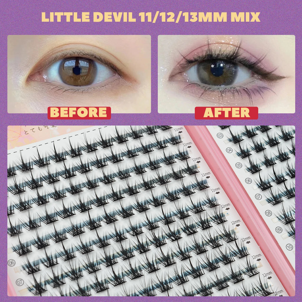 False Eyelashes High-capacity Natural Wispy Cluster Lashes 32 Rows DIY Lash Extension Supplies High Quality Professional Makeup