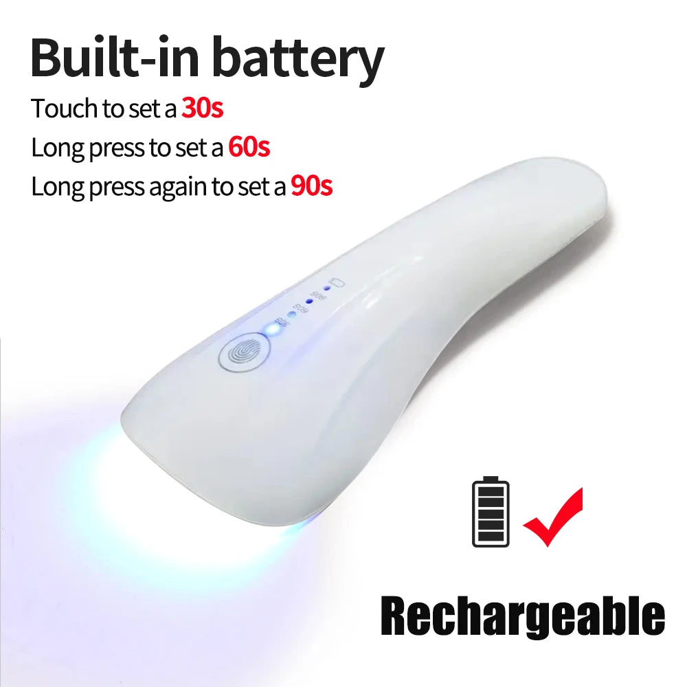 LINMANDA Handheld UV LED Lamp for Nails Drying Lamp Rechargeable Mini Manicure Lamp Nail Dryer For Gel Polish Manicure Tools