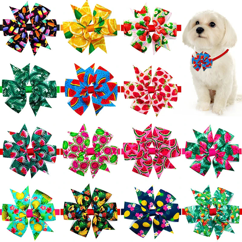 50/100pcs Small Dog Accessories Dog Bowtie Dog Bows Small Dog Hair Accessories Dog Neckties Dogs  Grooming For Small Dogs