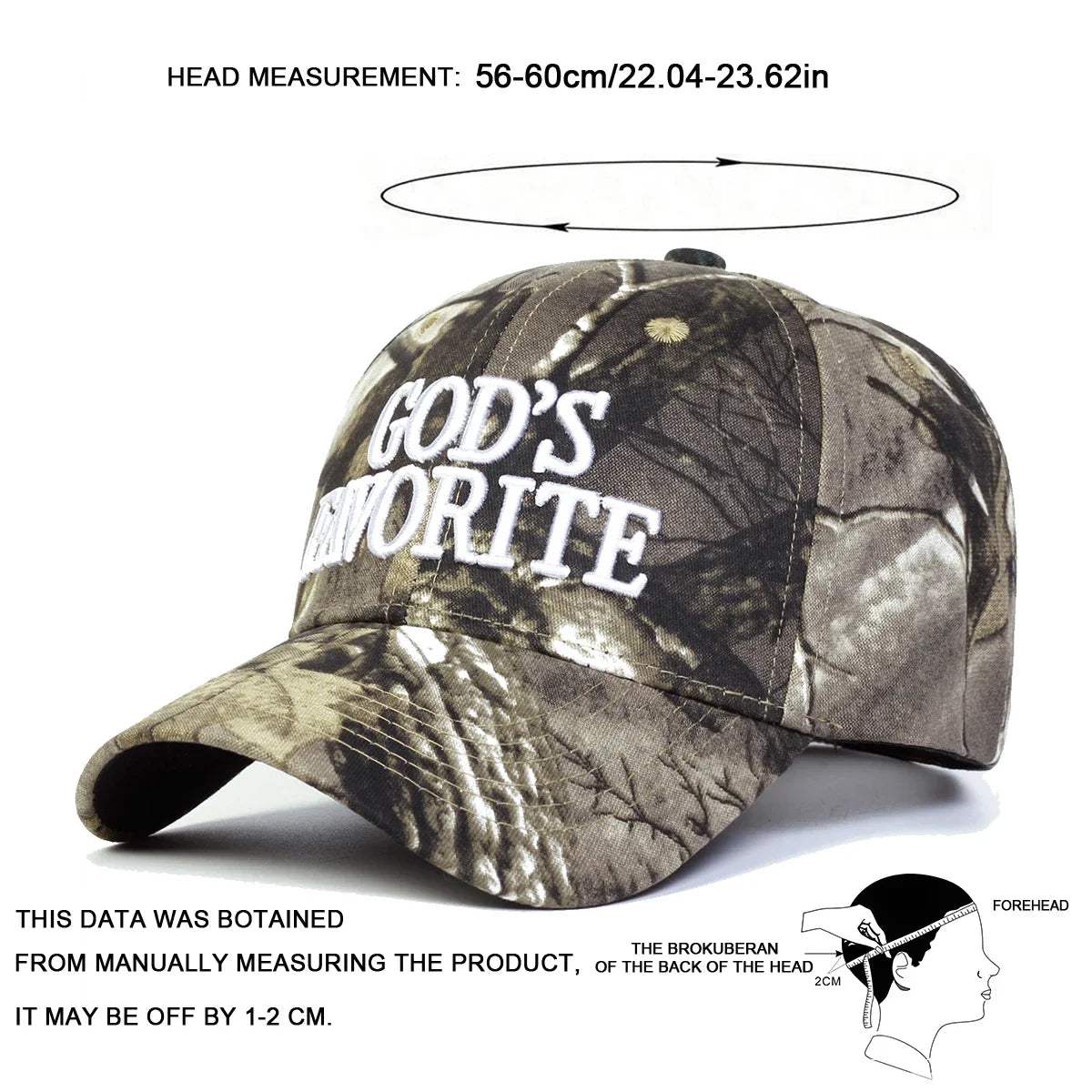 Unisex GOD'S FAVORITE Letter Embroidery Baseball Caps Spring Autumn Outdoor Adjustable Casual Hats Dad Hat Sunscreen Hat