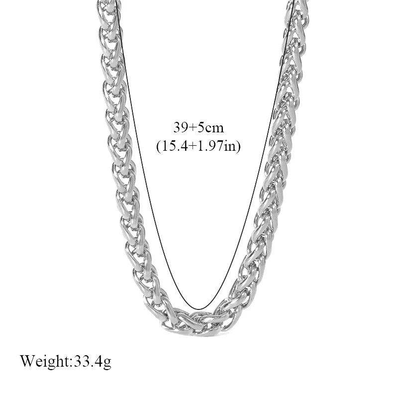 EILIECK 316L Stainless Steel Fashion Snake Pattern Chain Necklace For Women Daily Wear Trendy Neck Chain Waterproof Jewelry Gift