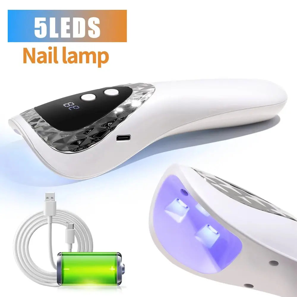 LINMANDA Handheld UV LED Lamp for Nails Drying Lamp Rechargeable Mini Manicure Lamp Nail Dryer For Gel Polish Manicure Tools