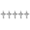 5Pcs Religious Rose Crucifix Cross Pendant Charms for DIY Rosary Chaplet Necklace Bracelet Religious Keepsake Church Supplies