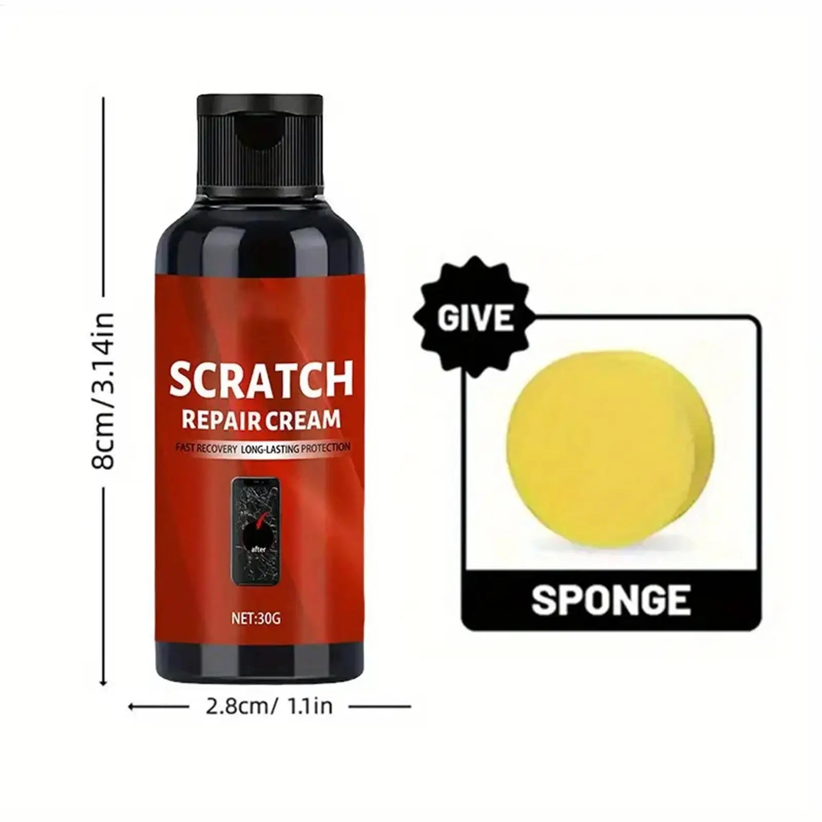 Glass Scratch Remover & Polishing Cream Quick Repair Kit for Phone Screen Watch Laptop Touchscreen, Sunglasses Electronics