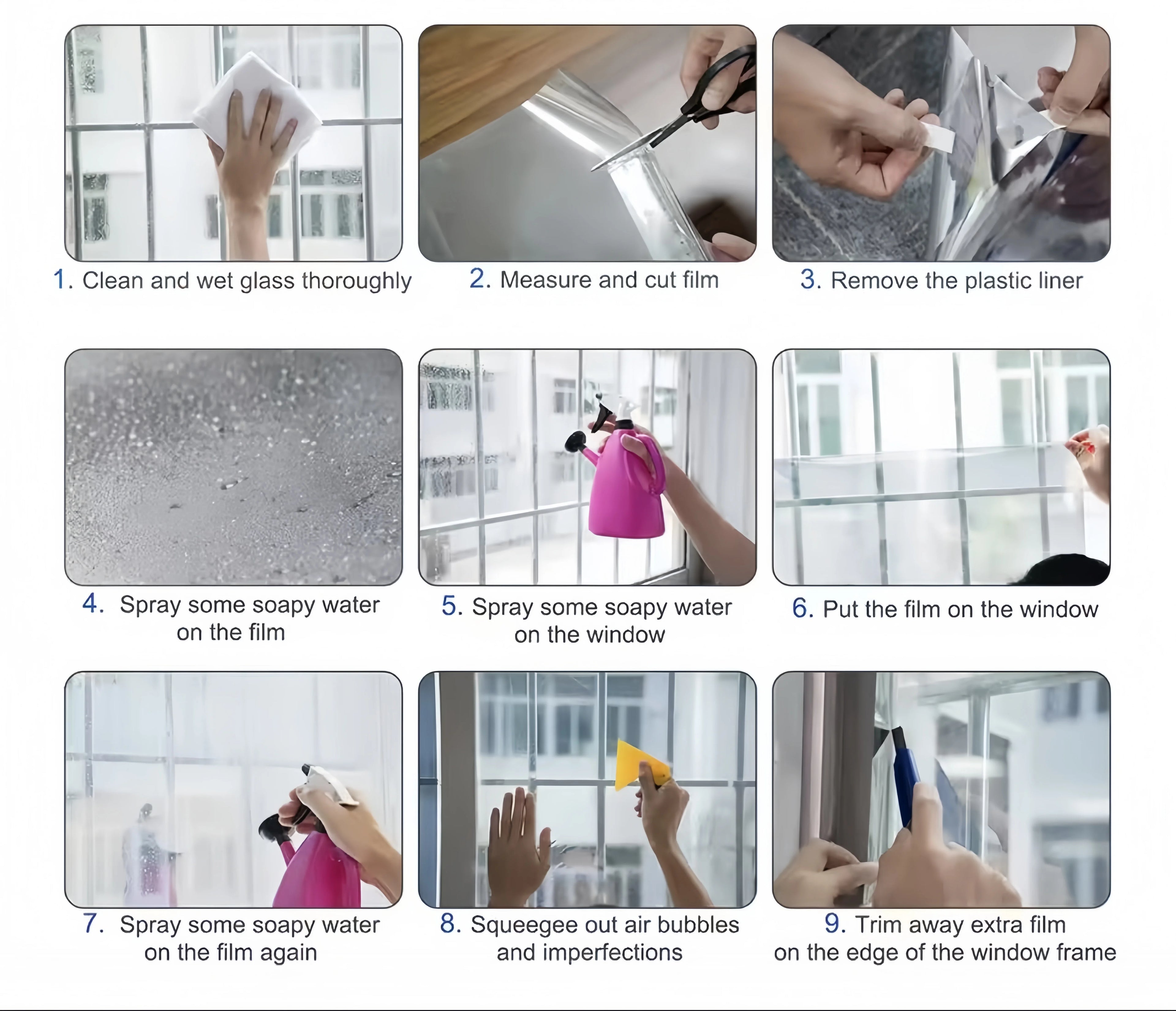 Silver Sun Protection and Heat Insulation Film Glass Sticker, Anti-Peeping, Anti-Light Leakage, Blackout Balcony Sunshade, One-Way Perspective Privacy Window Film