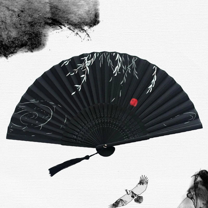 Folding Hand Fan, Retro Style Folding Fan, Birthday Gift, For Dance Performance, Decoration Props