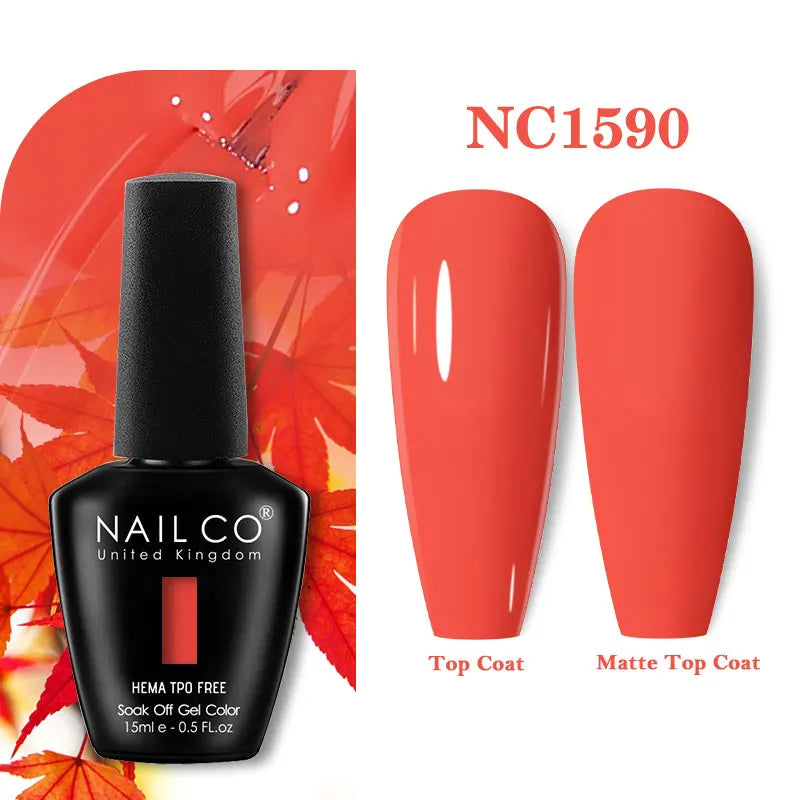 NAILCO 15ml Hema TPO Free Gel Nails Poilsh Vernis Semi Permanent UV Varnish Gel Nail Art Manicure Design TOP BASE Varnish Hybrid