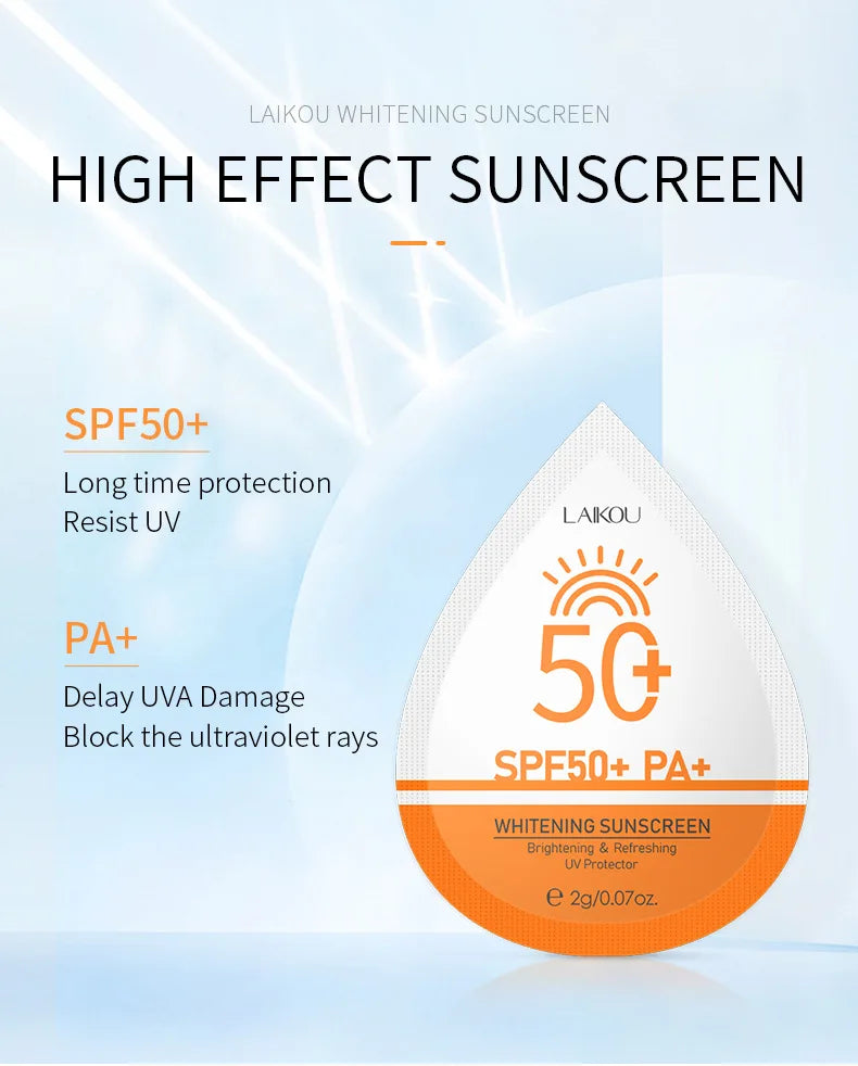 Hot Sale Skin Whiten Cream Repair Facial Best Sunscreen Spf 50 Face for Black Oily Skin Two in One Lightening Sunblock Products