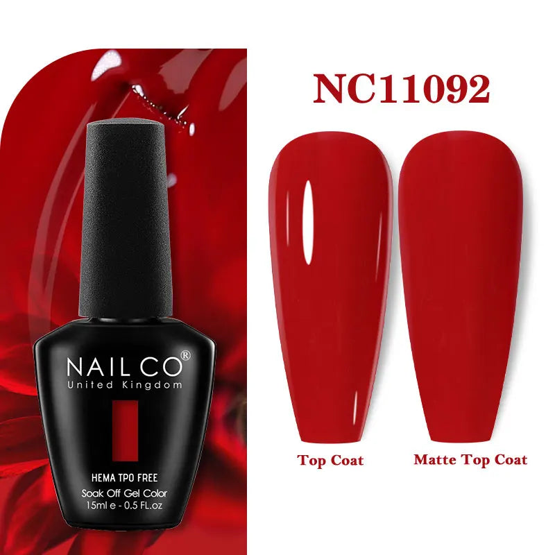 NAILCO 15ml Hema TPO Free Gel Nails Poilsh Vernis Semi Permanent UV Varnish Gel Nail Art Manicure Design TOP BASE Varnish Hybrid