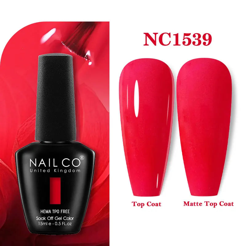 NAILCO 15ml Hema TPO Free Gel Nails Poilsh Vernis Semi Permanent UV Varnish Gel Nail Art Manicure Design TOP BASE Varnish Hybrid