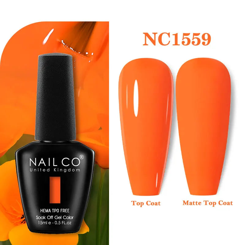 NAILCO 15ml Hema TPO Free Gel Nails Poilsh Vernis Semi Permanent UV Varnish Gel Nail Art Manicure Design TOP BASE Varnish Hybrid