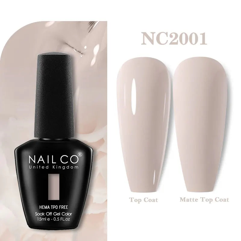 NAILCO 15ml Hema TPO Free Gel Nails Poilsh Vernis Semi Permanent UV Varnish Gel Nail Art Manicure Design TOP BASE Varnish Hybrid