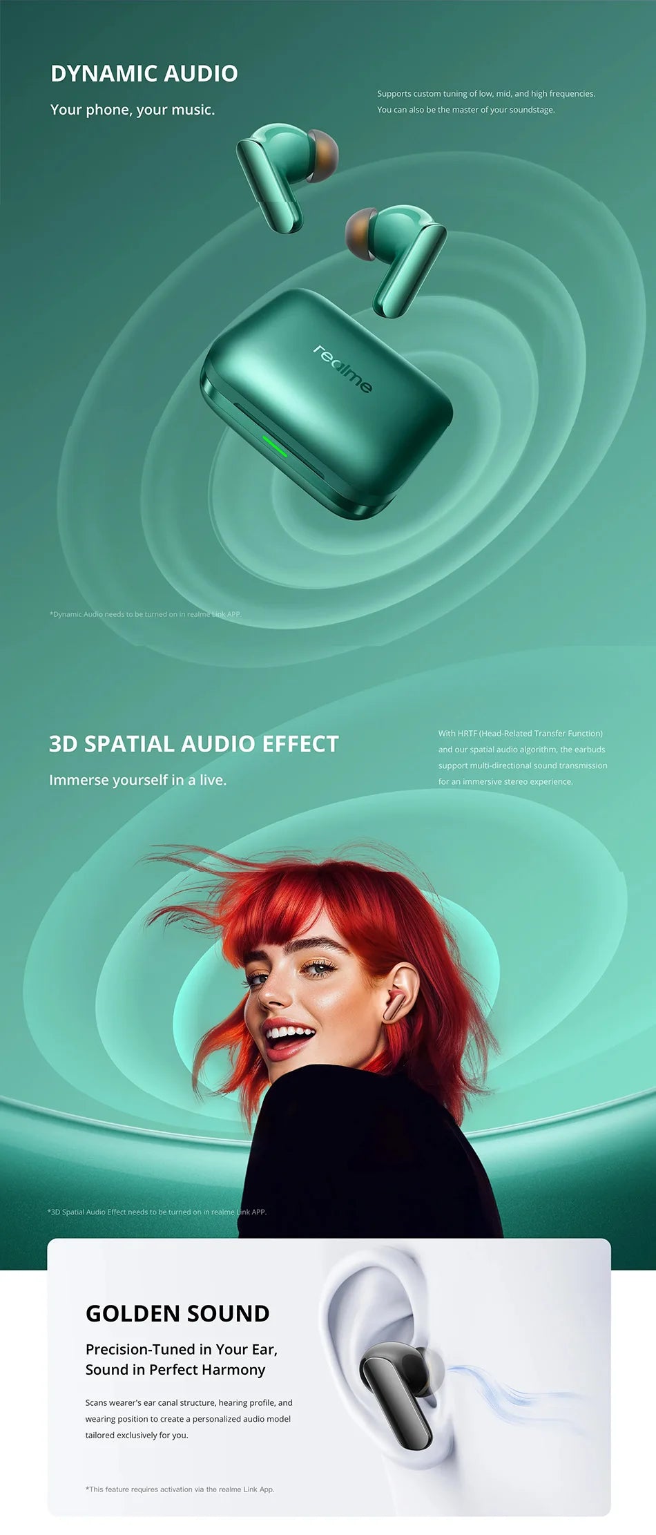 Realme Buds Air 7 Pro with Ai, Bluetooth Headphones 53 Db, 48 Hours of Autonomy, Hi-Res and Lhdc 5.0, Compatible with Realme 16 Pro and Realme Gt 8 Pro
